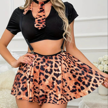 2024 Leopard Print Skirt & 4 Piece Set - Custom Luxury Women's Clothing & Sexy Lingerie