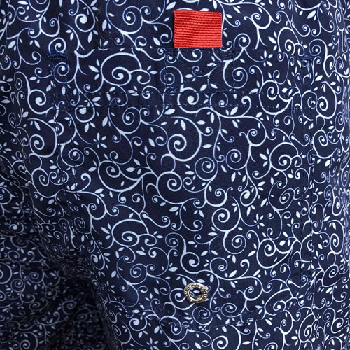 men's printed sport dark blue floral board shorts
