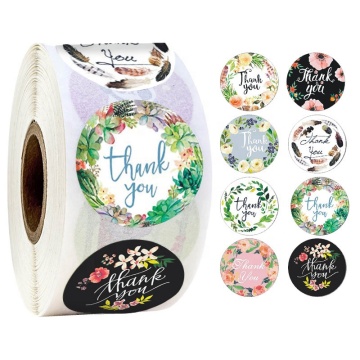 Kraft Sticker Labels for Thanksgiving Gift Boxes and Cake Baking Envelopes
