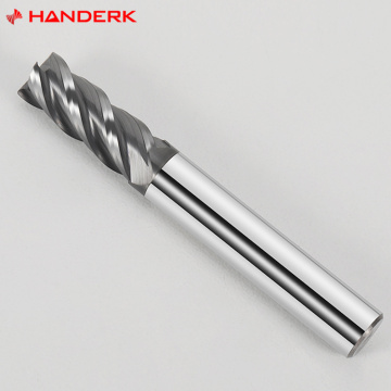 Professional Handerk HRC55/65/70 Solid Carbide Corner Radius Milling Cutters for CNC Tools - 3/4 Flute Design