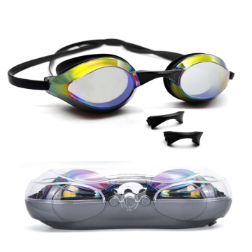 Competition Racing Swim Goggles with Adjustable Silicone Straps for Water Sports