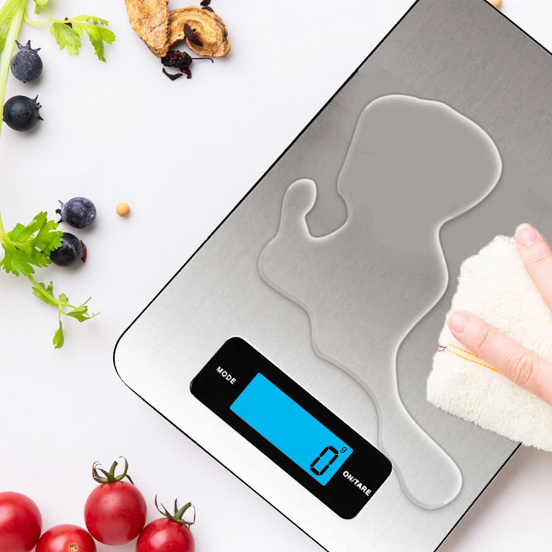 Escala de cozinha de alimentos digitais de aço inoxidável