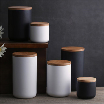 Best Selling Handmade Matte Glazed Stoneware White Ceramic Tea Storage Canister
