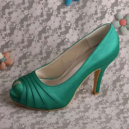 Purple Wedding Shoes for Bride High Heeled