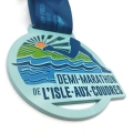 Medaglia di sport maratona in esecuzione in metallo personalizzato