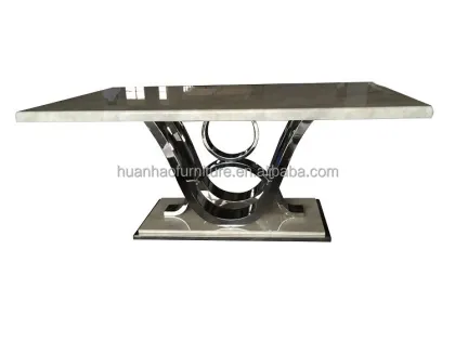 Imported Heavy-Duty Marble Top Dining Table DH-1401 - Top Design