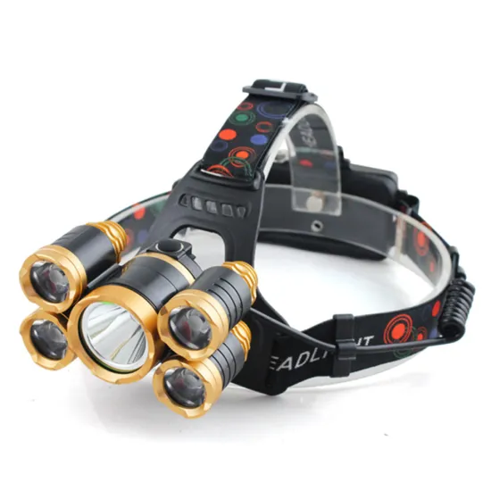 USB Rechargeable Led Headlamp Flashlight with Red Taillight