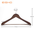 EISHO Natural Finish Durable Wooden Suit Hangers