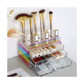 Support de stockage de brosses en plastique en plastique en plastique en 2 pièces pour boîtier cosmétique