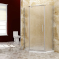 Puerta giratoria de ducha de vidrio esmerilado de Sally Neo-Angle