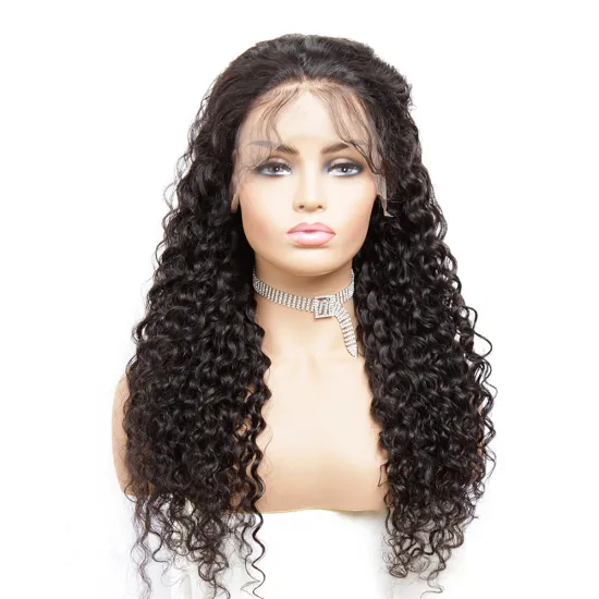 Hot Sale Wet And Wavy Lace Front Wig Wholesale 150% Density Long Transparent Swiss Water Wave 13X4 Pre-pluck Lace Wig