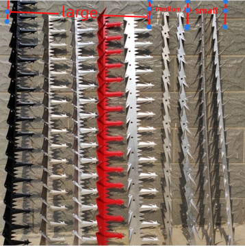 Hot Sale: Anti-Climb Fence Spikes, 1.25m Long Black Galvanized Security Spike