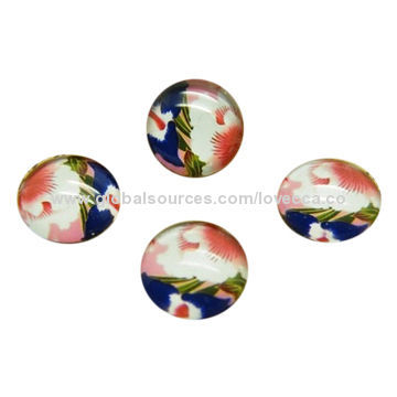 20mm glass cabochons, can be make customer's own design images to backside