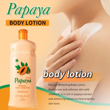 Organic Papaya Extract Vitamin E Hand Lotion - 600ml Moisturizer for Skin Whitening