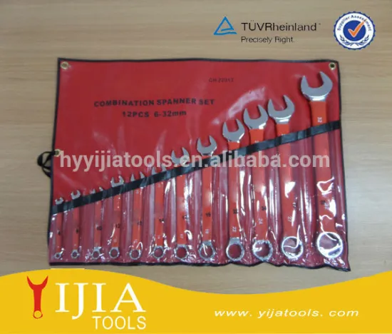 12pcs combination spanner set with dripping handle