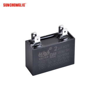 Sunchonglic High Quality CBB61 2UF Air Conditioner Capacitor