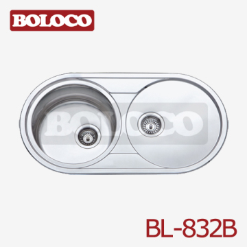 Avrupa orta Polonya/saten/YYK-inci tek kabın tek bulaşıklık kaynak yuvarlak lavabo 304 # 201 # Bl-832b
