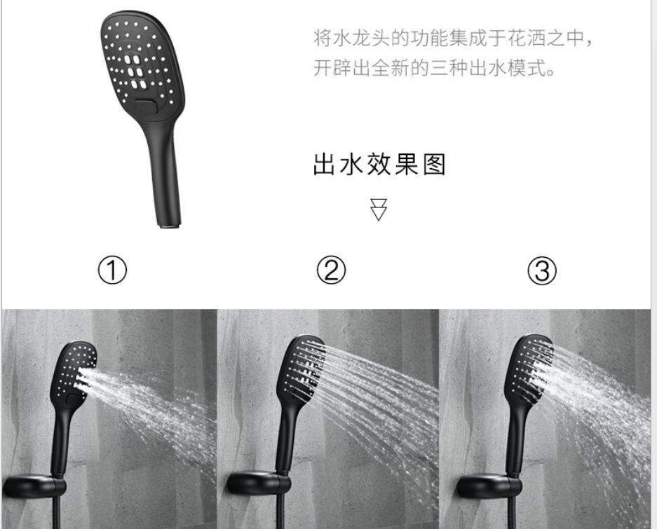 ベストセラーファッション真ちゅう製バスルームミキサーシャワー浴槽の蛇口滝タップ注ぎ口浴槽の蛇口ハンドシャワー付き