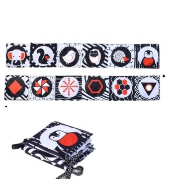 Black and White Double-Sided Crib Cover Book: A Durable, Solid Cloth Book for Baby's Early Education Toy