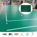 interior verde 4,5 mm de espessura de boa qualidade quadra de badminton piso de PVC