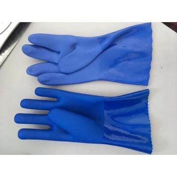 PVC Blue PVC-beschichtete Handschuhe