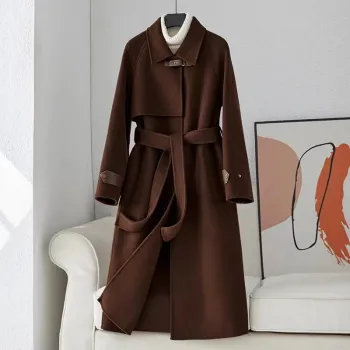 2024 Women's Autumn and Winter Woolen Coat - Short Cape Long Coat