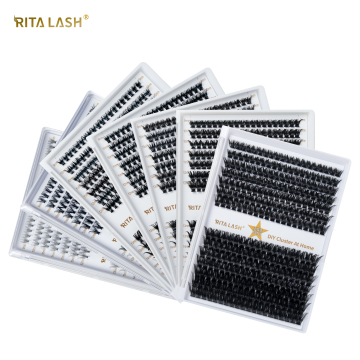 Ritalash 280pcs Eksport Eyelash D Curl Campuran Bulu Bungkuk Diy