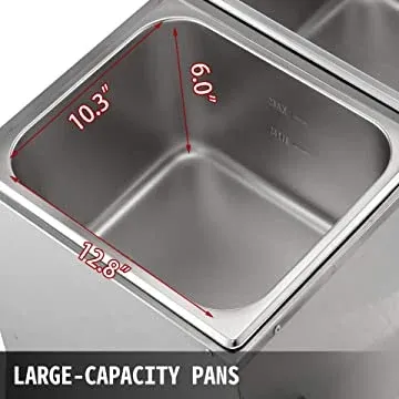 Catering Cooking Equipment Commercial Bain Marie for Sale with Three Pans