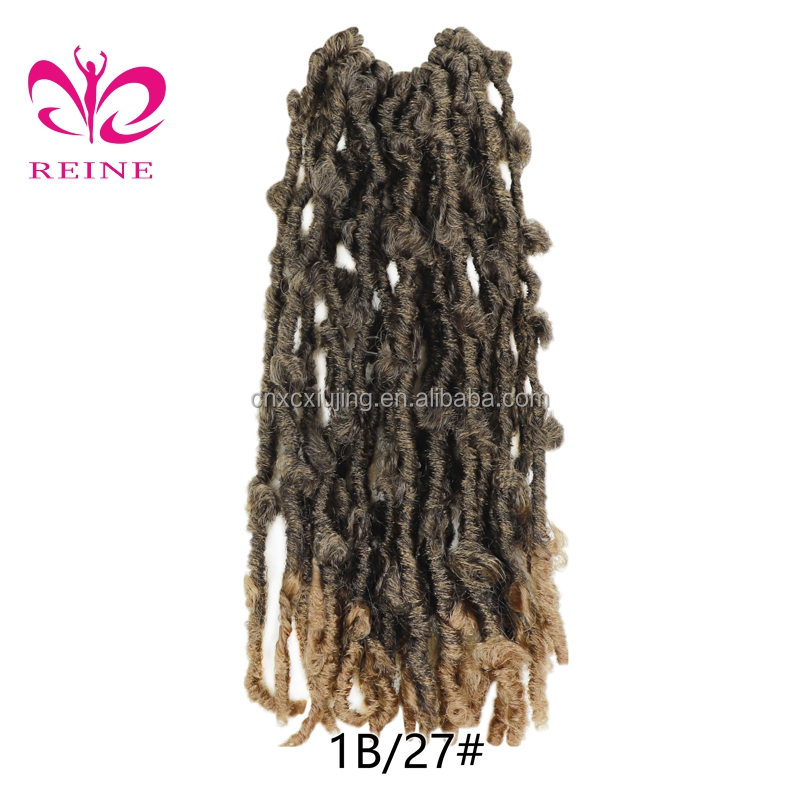 REINE Synthetic hair extention Bob Locs For African women Crochet Distressed Soft Faux butterfly locs