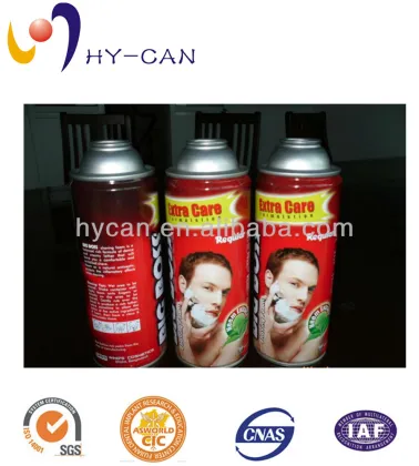Shaving foam refillable aerosol spray can