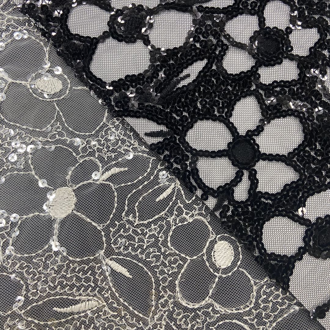 Petals Design Embroidery fabric