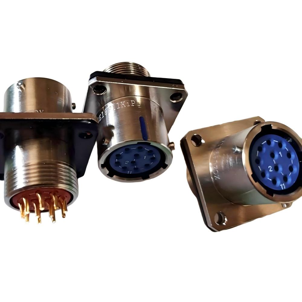 XCE18F11K1P1 Aviation Connector side and mounting configuration