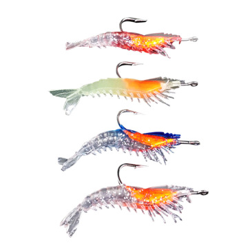 Luminous Bionic Shrimp Fishing Lure - Soft Bait with Lead Hook (3g/6cm)