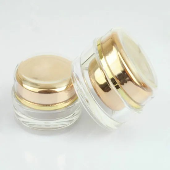 china supplier direct sale acrylic cosmetic bottle and jar,30ml ball shape acrylic jar,15ml gold cosmetic packaging