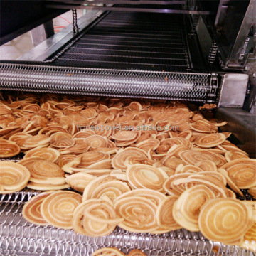 Conveyor Belt Type Double Belts Frying Machine for Hamburger Cakes and Chicken Meat Balls