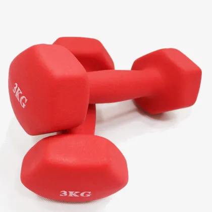 Hexagonal Frosted Smooth Surface Dipping Ladies Dumbbells Fitness Gym Dumbbells Ladies Fitness Dumbbells Equipment