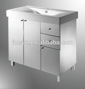 Floor Standing Stainless Steel Wash Basin Bathroom Vanity