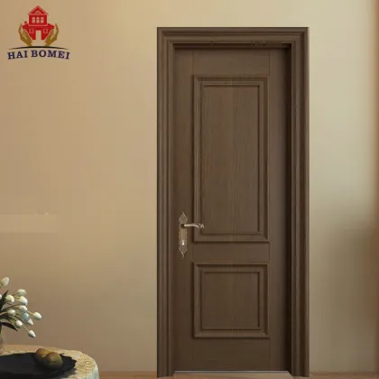 Black Composite Solid Wood Panel Doors with Simple Design