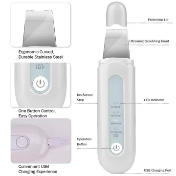 Ultrasonic Face Skin Scrubber Spatula