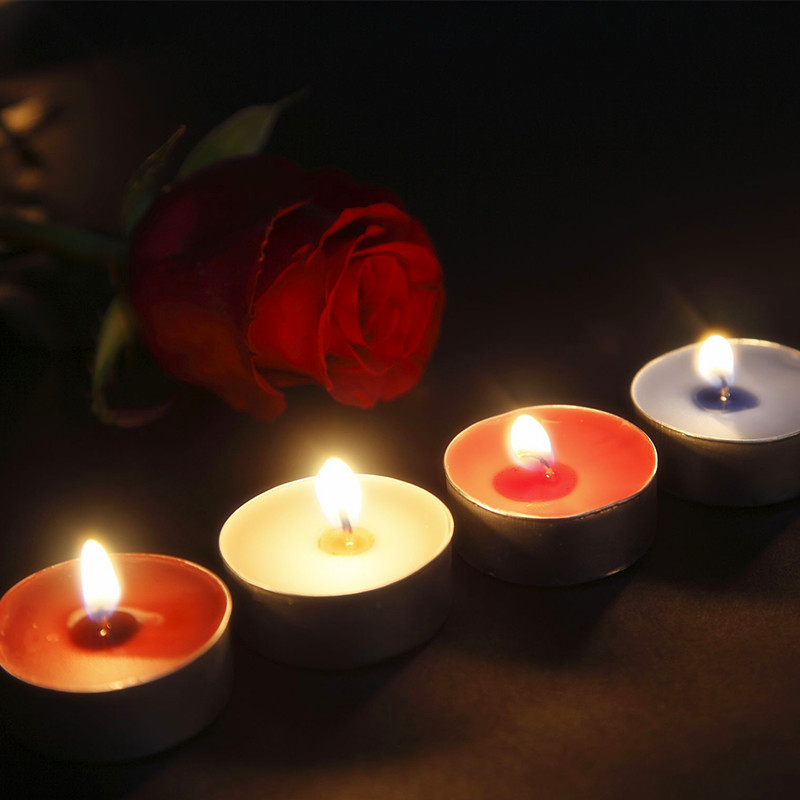 10 г белага колеру чырлівая насыпная чайная светлавая свечка