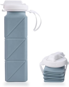 Bottiglia d'acqua pieghevole in silicone BPA Eco-friendly OEM per il viaggio