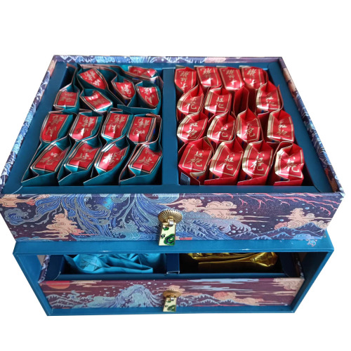 Tea Paper Packaging 2 Layers Sliding Drawer Boxes