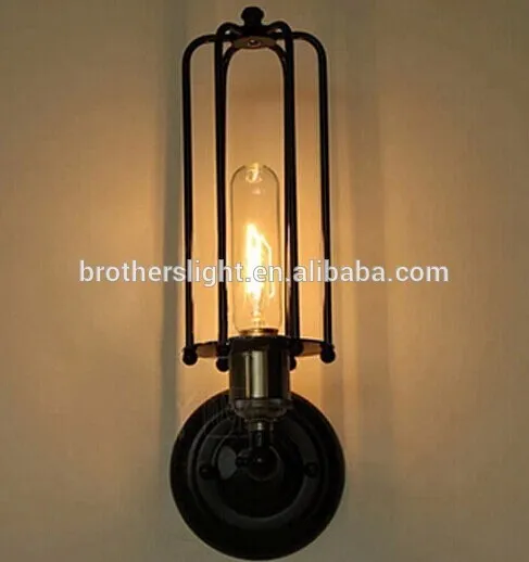 New Novelty Style Edison Cage Wall Light Lamp Adjustable Angle Steampunk Wall Lamp