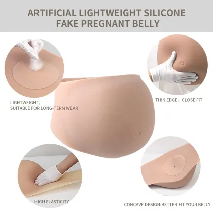 Lightweight Cotton Filled Pregnancy Belly Silicone Artificial Belly for Crossdressers