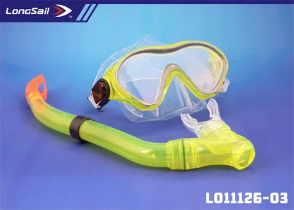 Junior Pink ,  Blue Snorkel Mask Glasses /  Diving Masks And Snorkels For Kids / Children