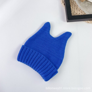custom logo Cute double knit hat beanie hat