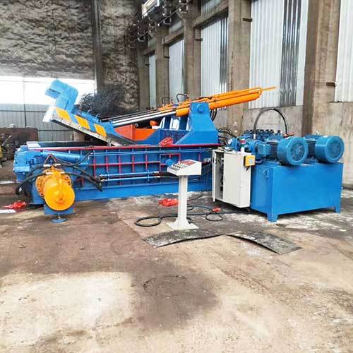 Push Out Metal Scrap Baler