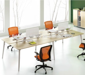 2016 Tunisia Market Melamine Panel 4 Person Desk with Side Cabinet