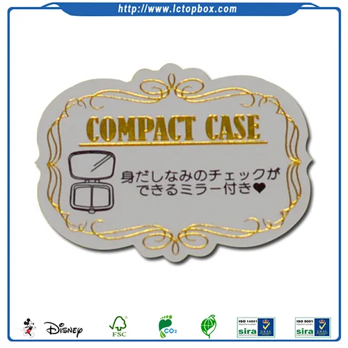 Self adhesive gold stamping printed stiker