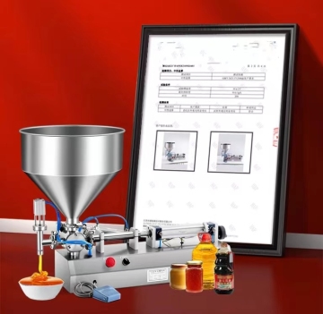Semi-Automatic Horizontal Pneumatic Paste Filling Machine for Cosmetics and Liquids